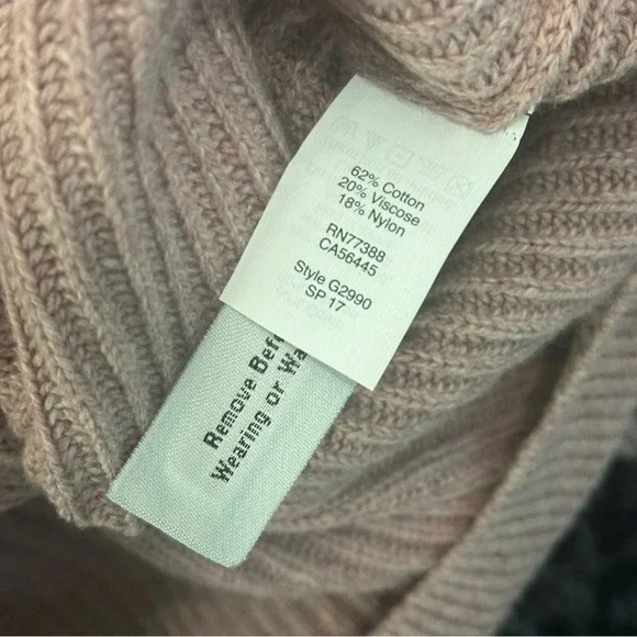 Madewell Crewneck Bow Tie Knit Sweater Mauve XS - Picture 8 of 9